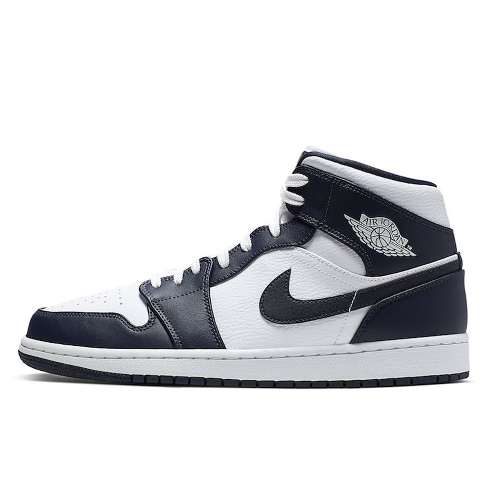 Air Jordan 1 Mid - White Metallic Gold Obsidian