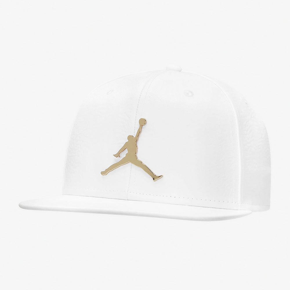 Air Jordan Pro Jumpman Ingot Snapback Cap - White / Metallic Gold