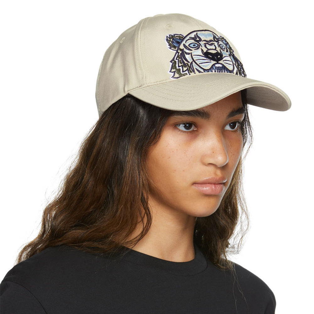 Kenzo Beige Canvas Kampus Tiger Cap