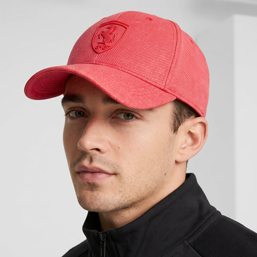 Puma Scuderia Ferrari Pro Baseball Cap - Textured Rosso Corsa Red