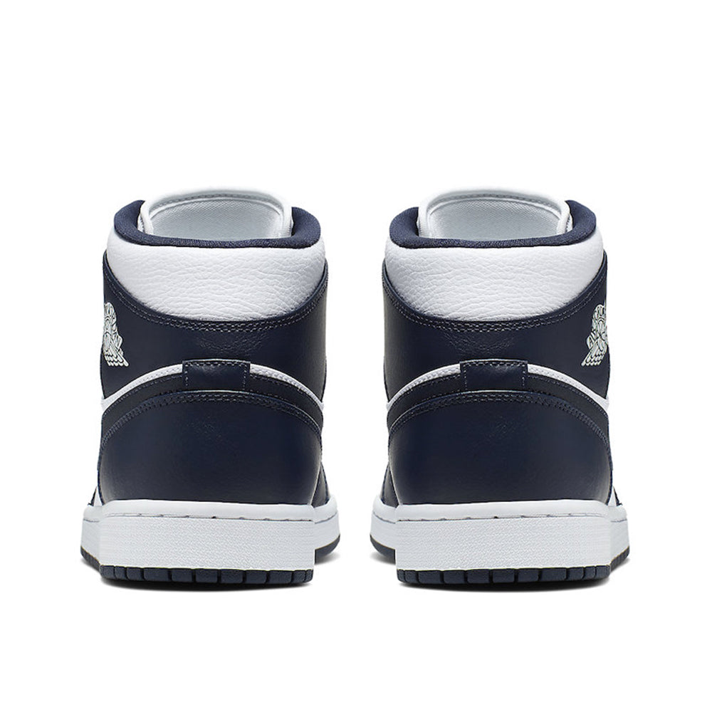 Air Jordan 1 Mid - White Metallic Gold Obsidian