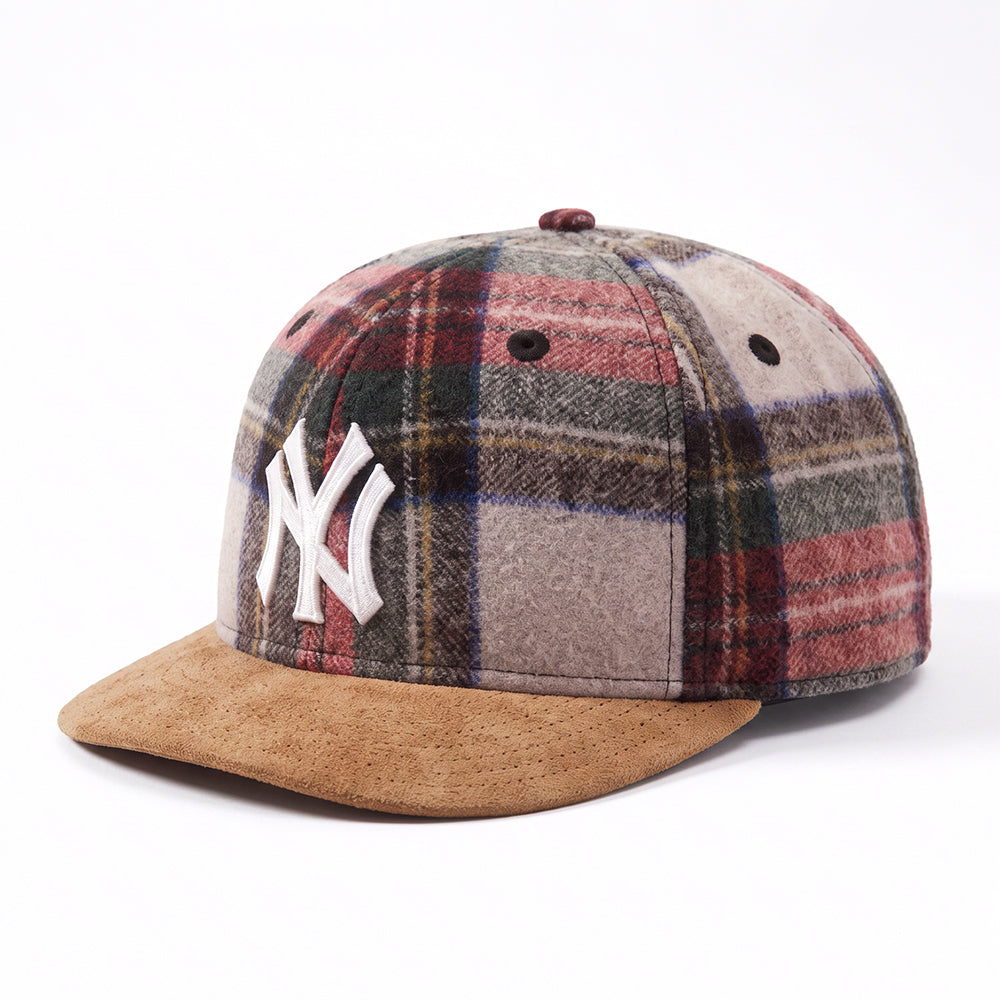 Kith New Era for New York Yankees Plaid Suede Fitted Hat