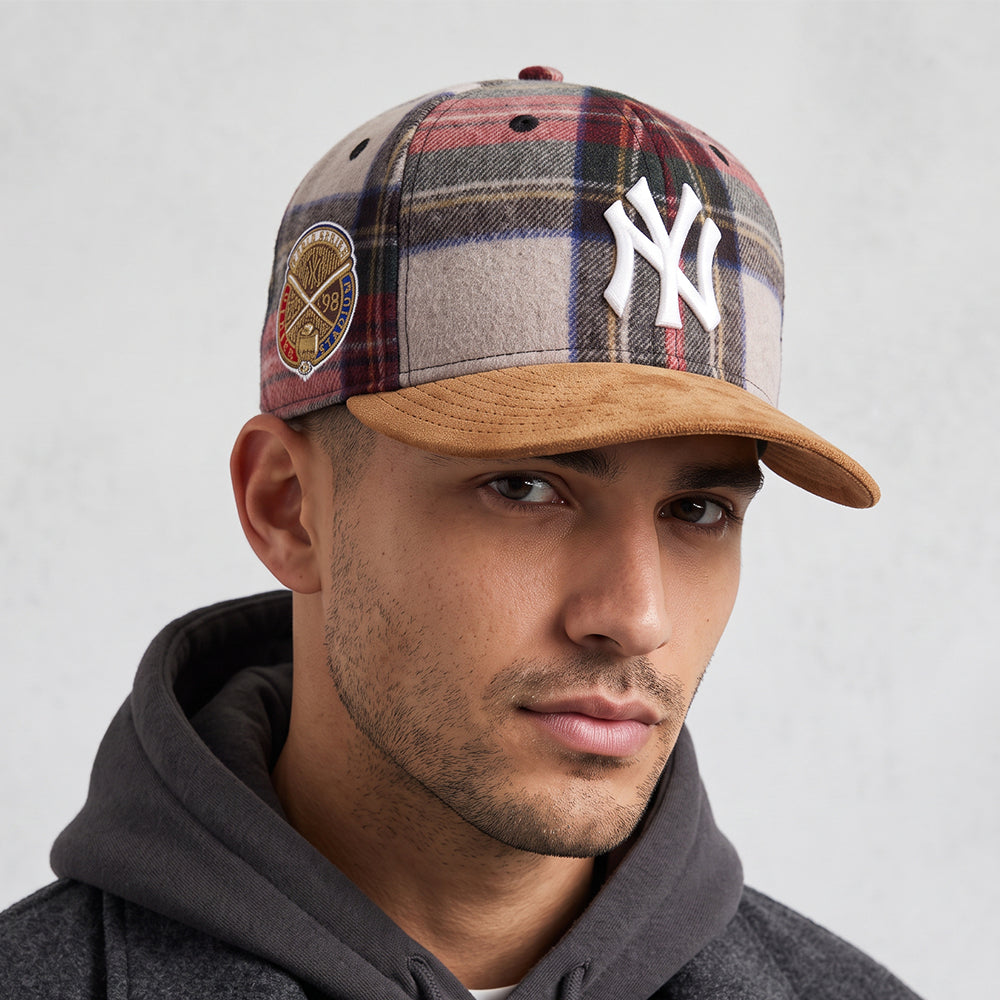 Kith New Era for New York Yankees Plaid Suede Fitted Hat