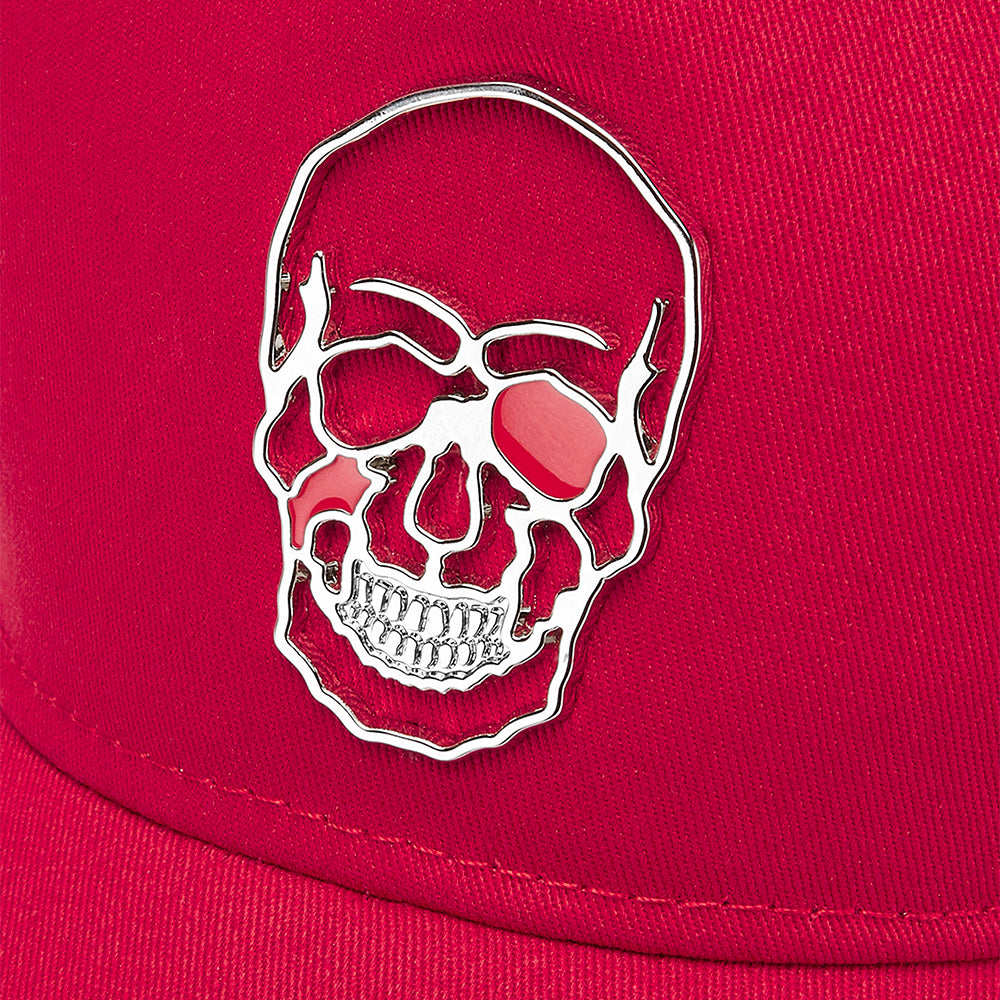Philipp Plein Baseball Cap Skull - Red